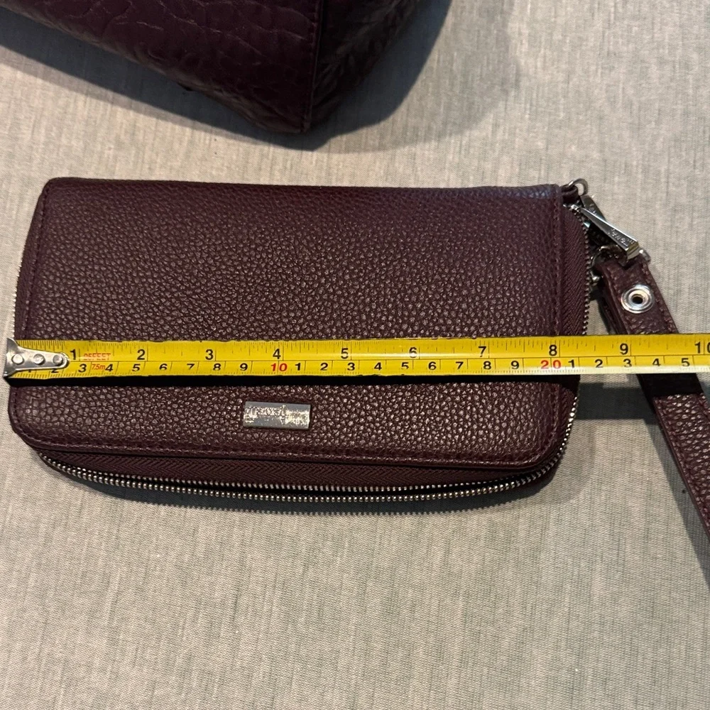 Chic Purple Handbag and Wallet Set